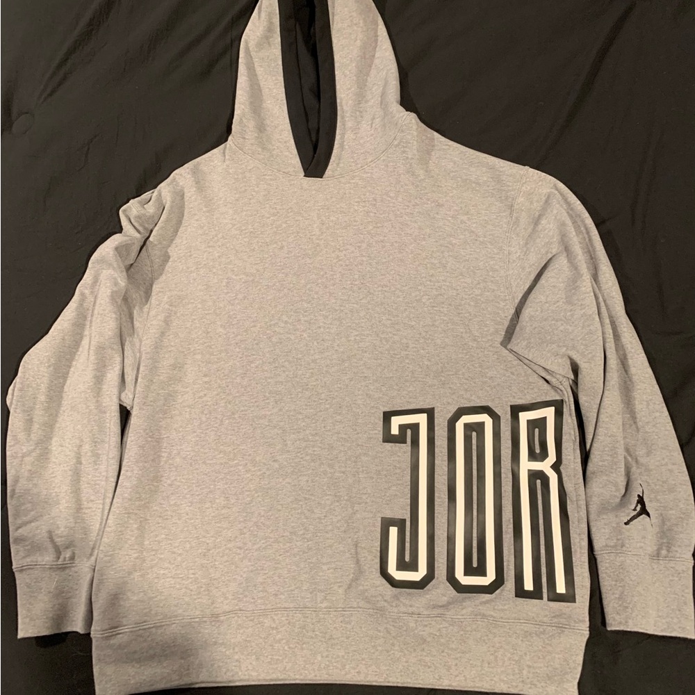 Jordan Gray and Black Graphic Sweatshirt Hoodie